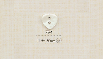 794 DAIYA BUTTONS Two Shell Polyester Button (Heart-shaped) DAIYA BUTTON