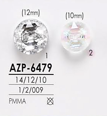 AZP6479 Aurora Pearl Diamond Cut Button IRIS