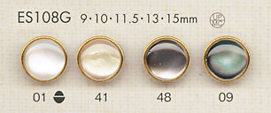 ES108G Elegant Shell-like Polyester Buttons For Shirts And Blouses DAIYA BUTTON