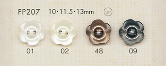 FP207 DAIYA BUTTONS Shell-like Polyester Button (Flower Shape) DAIYA BUTTON