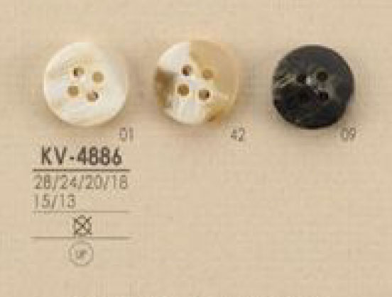 KV4886 Buffalo-like 4-hole Polyester Button IRIS