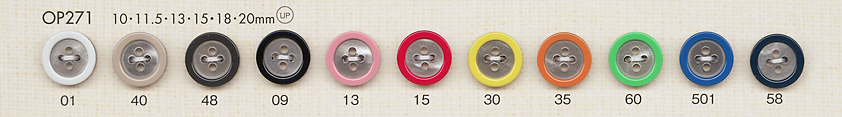 OP271 Polyester Buttons For Pop Colorful Shirts DAIYA BUTTON