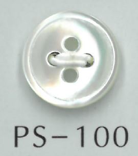 PS100 4-hole Bordered Shell Button Sakamoto Saji Shoten