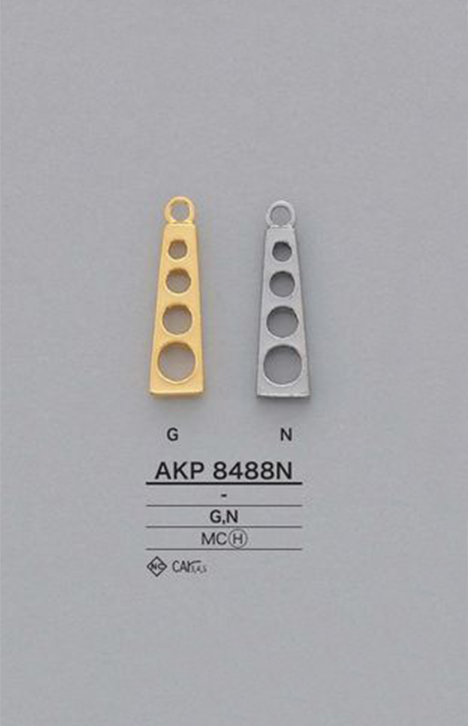 AKP8488N Round Hole Zipper Point (Pull Tab) IRIS