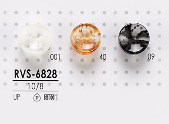 RVS6828 Polyester Button For Dyeing IRIS