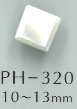 PH320 Diamond-shaped Shell Button With Metal Feet Sakamoto Saji Shoten