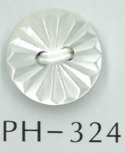 PH324 2-hole Geometric Carved Shell Button Sakamoto Saji Shoten