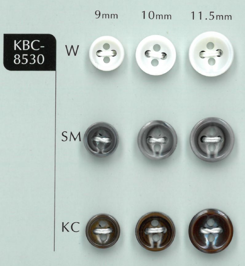 KBC-8530 4-hole 3MM Thick Shell Button Sakamoto Saji Shoten