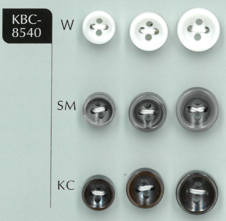 KBC-8540 4-hole 4MM Thick Shell Button Sakamoto Saji Shoten