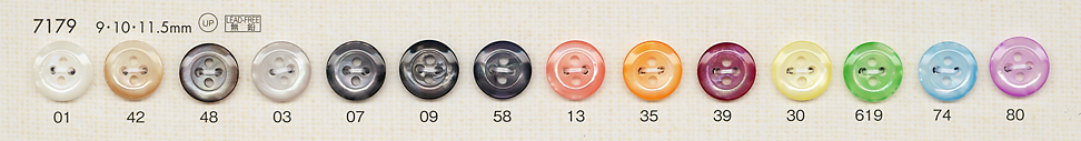 7179 Candy Color Colorful Polyester Buttons For Shirts And Blouses DAIYA BUTTON