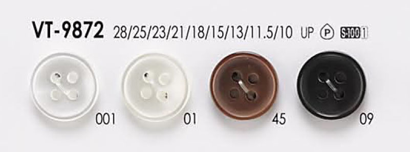 VT-9872 4-hole Polyester Button For Shell-like Shirts And Blouses IRIS