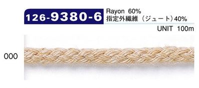 126-9380-6 Jute Mixed Cord[Ribbon Tape Cord]