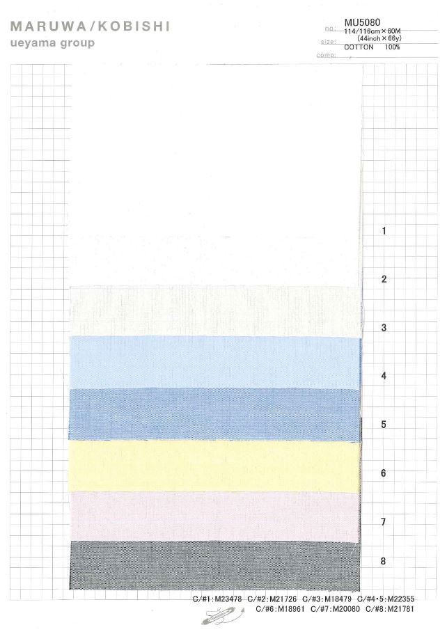MU5080 Pinpoint Oxford[Textile / Fabric] Ueyama Textile