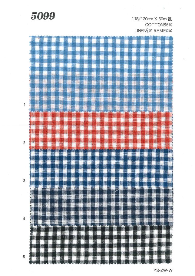MU5099 Linen Gingham Check[Textile / Fabric] Ueyama Textile