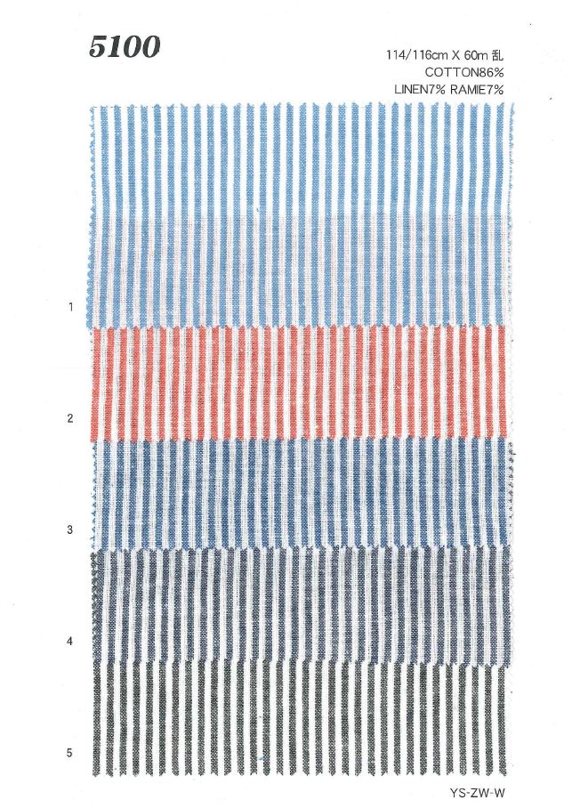 MU5100 Linen Stripe[Textile / Fabric] Ueyama Textile