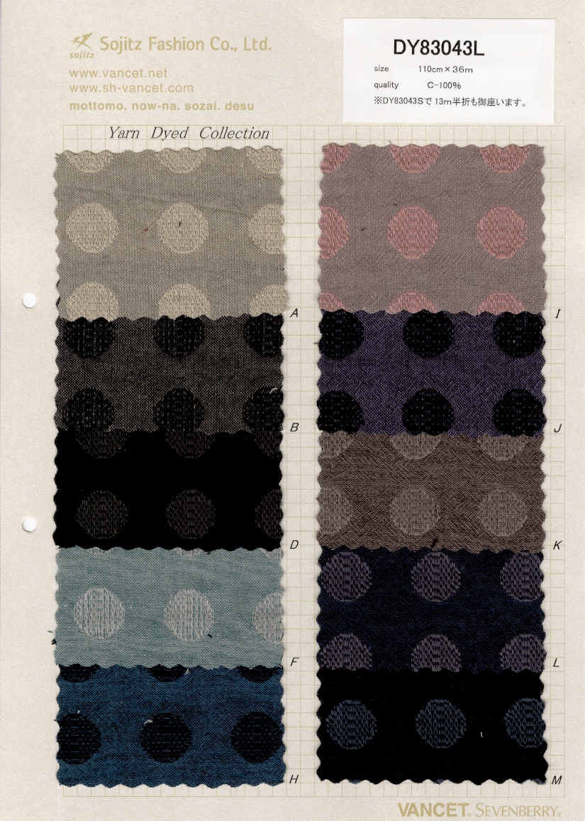 DY83043L Standard Yarn Dyeing (Dobby Big Dot)[Textile / Fabric] VANCET