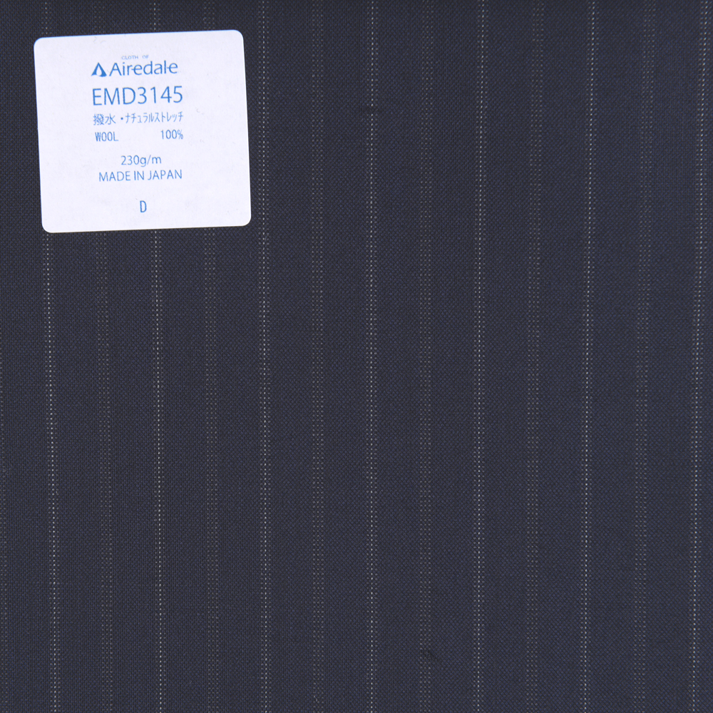 EMD3145 Miyuki Tropical Spring / Summer Classic Plain Weave Material Airdale Alternate Stripe Navy Blue[Textile] Miyuki Keori (Miyuki)