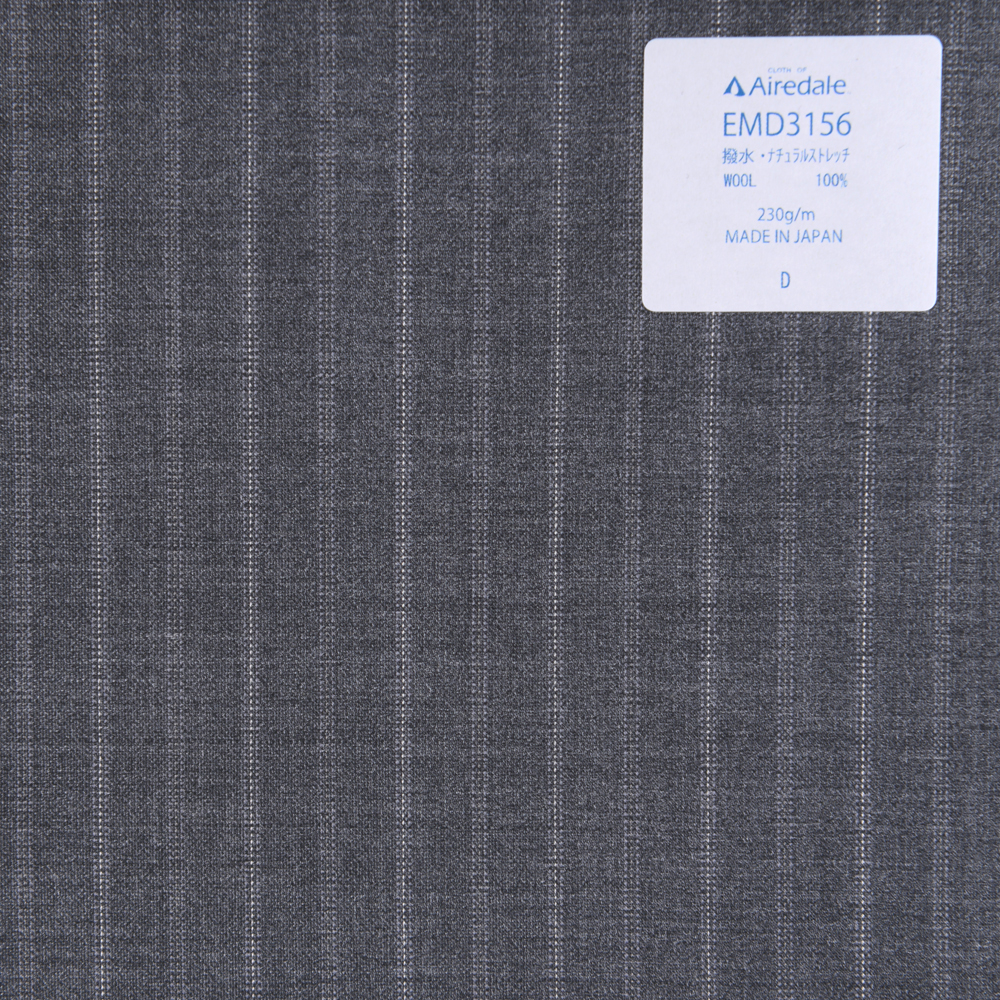 EMD3156 Miyuki Tropical Spring / Summer Classic Plain Weave Material Airdale Alternate Stripe Gray[Textile] Miyuki Keori (Miyuki)