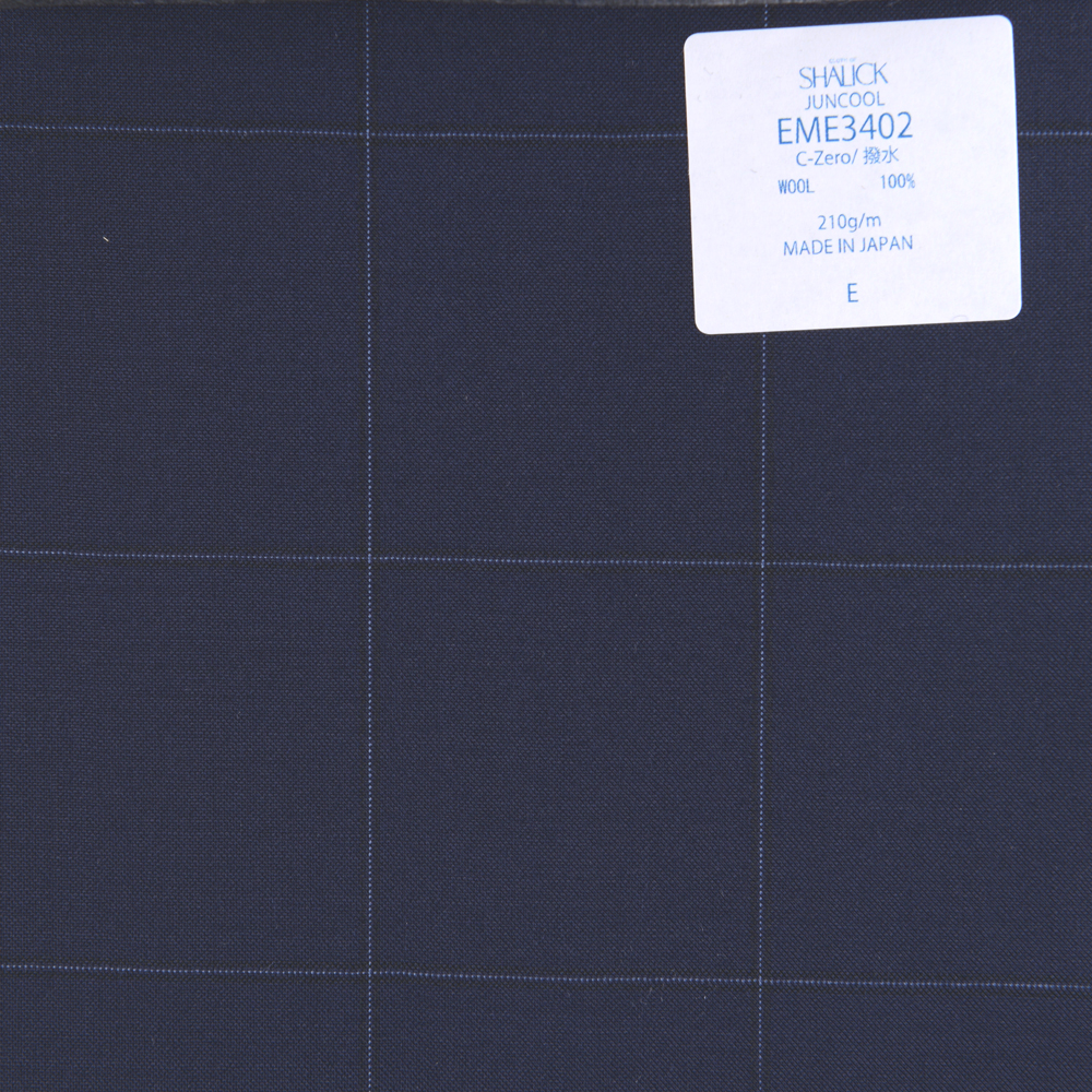 EME3402 Japanese Summer Clothing Sharick Series Juncool Window Pane Navy Blue[Textile] Miyuki Keori (Miyuki)