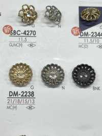 DM2238 Flower Motif Metal Button IRIS Sub Photo