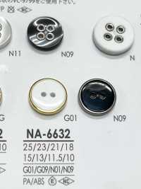 NA6632 Two-hole Cap And Close Post Button For Dyeing IRIS Sub Photo