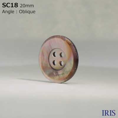 SC18 Natural Material Shell Made 4 Holes Glossy Button IRIS Sub Photo