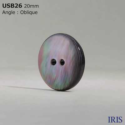 USB26 Natural Dyed Material, Mother Of Pearl Shell, 2 Holes On The Front, Glossy Buttons IRIS Sub Photo
