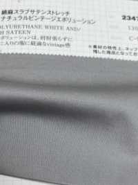 2347 Linen Satin Stretch Natural Vintage Evolution[Textile / Fabric] VANCET Sub Photo