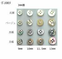 T1003 3mm Thick 4 Hole Flat Shell Button Sakamoto Saji Shoten Sub Photo
