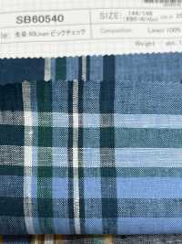 SB60540 Yarn Dyed 60Linen Big Check[Textile / Fabric] SHIBAYA Sub Photo