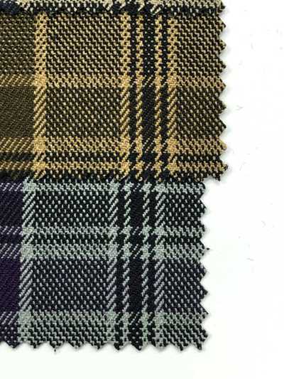 43462 [OUTLET] LANATEC (R) LEI Polyester Check Stretch[Textile / Fabric] SUNWELL Sub Photo