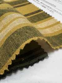 26215 Yarn-dyed 20 Single Yarn Thread/ Linen Flat Weave Fuzzy Stripe[Textile / Fabric] SUNWELL Sub Photo