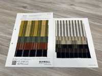26215 Yarn-dyed 20 Single Yarn Thread/ Linen Flat Weave Fuzzy Stripe[Textile / Fabric] SUNWELL Sub Photo