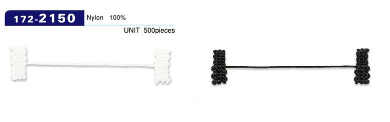 172-2150 Button Loop Lining Stopper Braided Cord Type Overall Length 62mm (500 Pieces)[Button Loop Frog Button] DARIN
