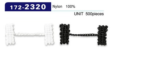 172-2320 Button Loop Lining Stop Chain Cord Type Overall Length 33mm (500 Pieces)[Button Loop Frog Button] DARIN