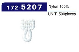 172-5207 Button Loop Woolly Nylon Type Small (500 Pieces)[Button Loop Frog Button] DARIN