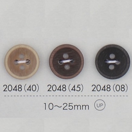 2048 Polyester Resin Bordered 4-hole Button