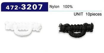 472-3207 Button Loop Woolly Nylon Type Horizontal 22mm (10 Pieces)[Button Loop Frog Button] DARIN