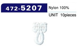 472-5207 Button Loop Woolly Nylon Type Small (10 Pieces)[Button Loop Frog Button] DARIN