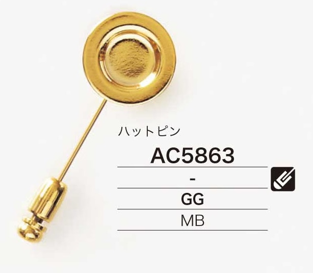 AC5863 Brass Hat Pin[Other Miscellaneous Goods] IRIS