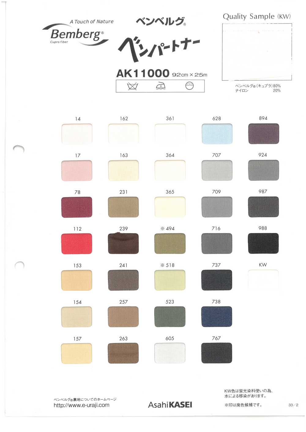 AK11000 Bemberg ® Ben Partner[Lining] Asahi KASEI