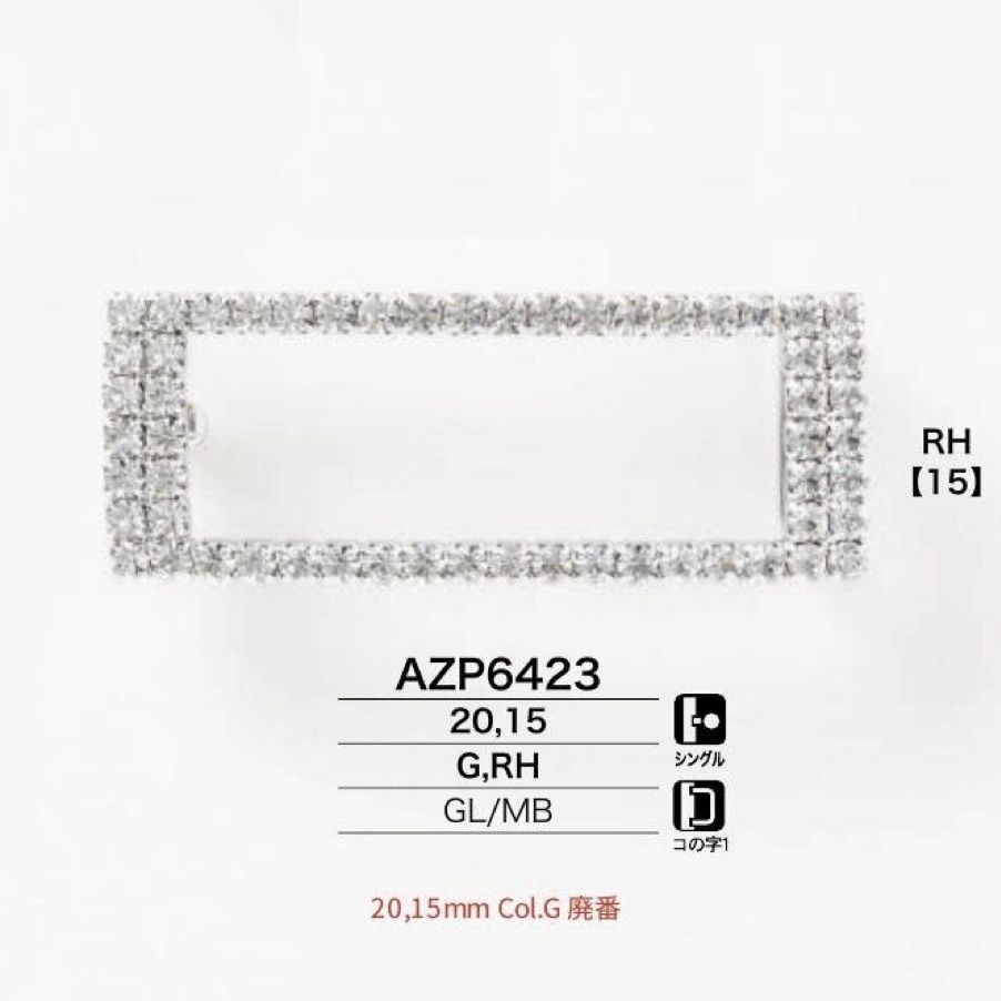AZP6423 Glass/brass Buckle[Buckles And Rings] IRIS