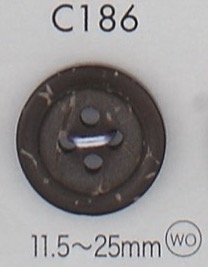C186 Natural Wood 4-hole Button DAIYA BUTTON(DAIYA BUTTON)
