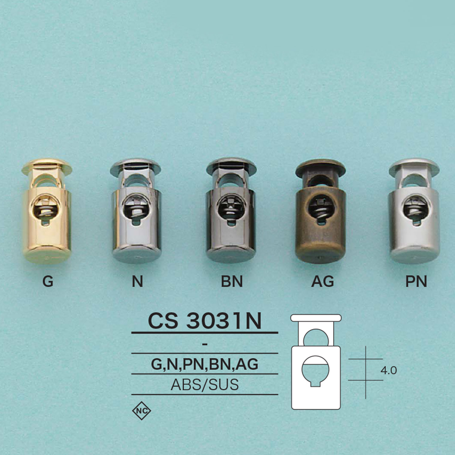CS3031N Cord Lock[Buckles And Ring] IRIS