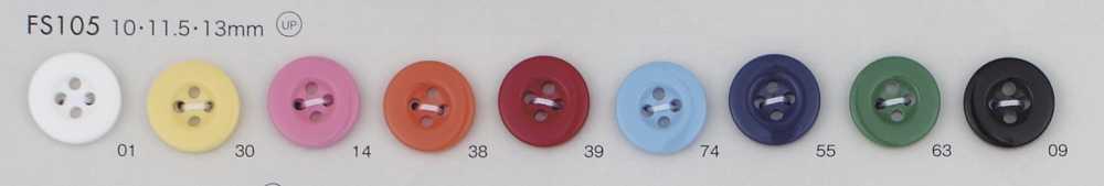 FS105 Polyester Resin 4-hole Button DAIYA BUTTON