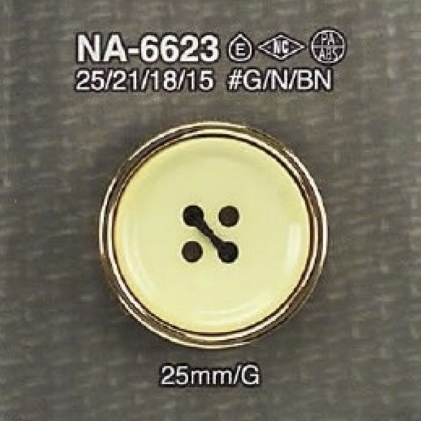 NA6623 Nylon Resin/ABS Resin 4-hole Button IRIS