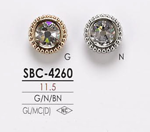 SBC4260 Crystal Stone Button IRIS