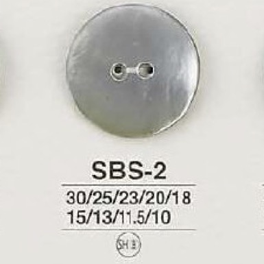 SBS2 Mother Of Pearl Shell 2-hole Button IRIS