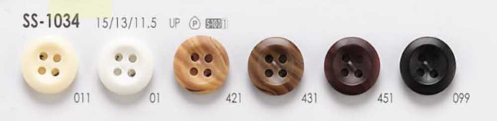 SS1034 Polyester Resin 4-hole Button IRIS