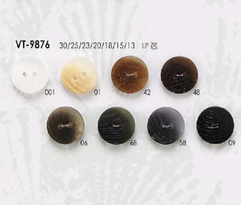 VT9876 Polyester Resin Two-hole Button IRIS